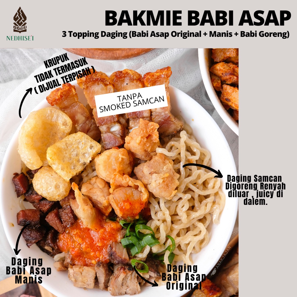 

Bakmie Babi Asap + Babi Goreng - BAKMI BABI #ENAKBANGET