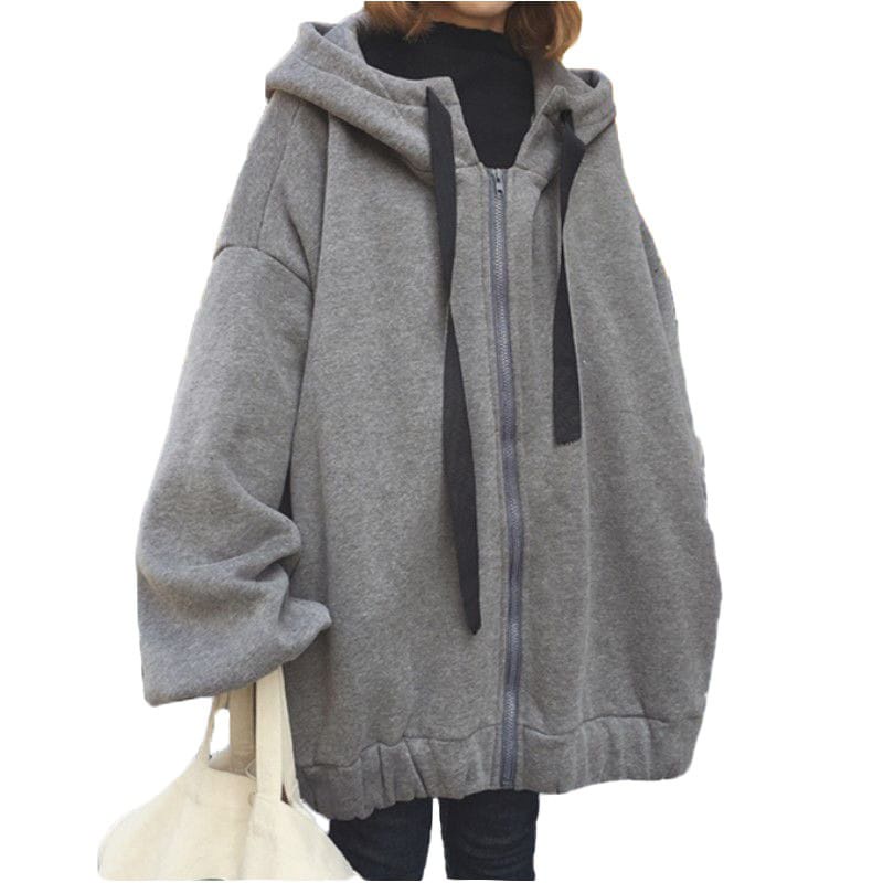 sweater zipper hoodie oversize korean style terbaru 2022