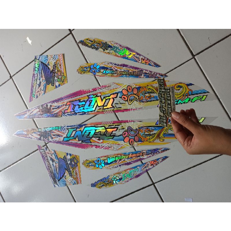 STRIPING TRANSPARAN HOLOGRAM BEAT FI 2013-2014-2015