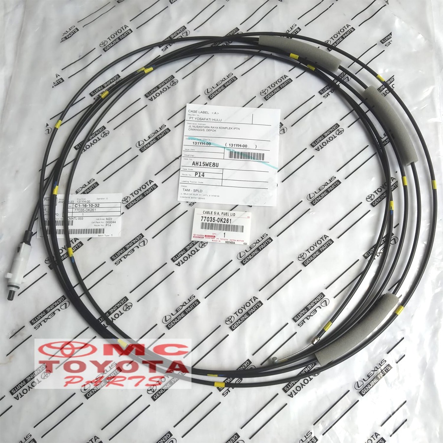 Kabel Tarikan Pembuka Tutup Tangki Bensin Fortuner 77035-0K261
