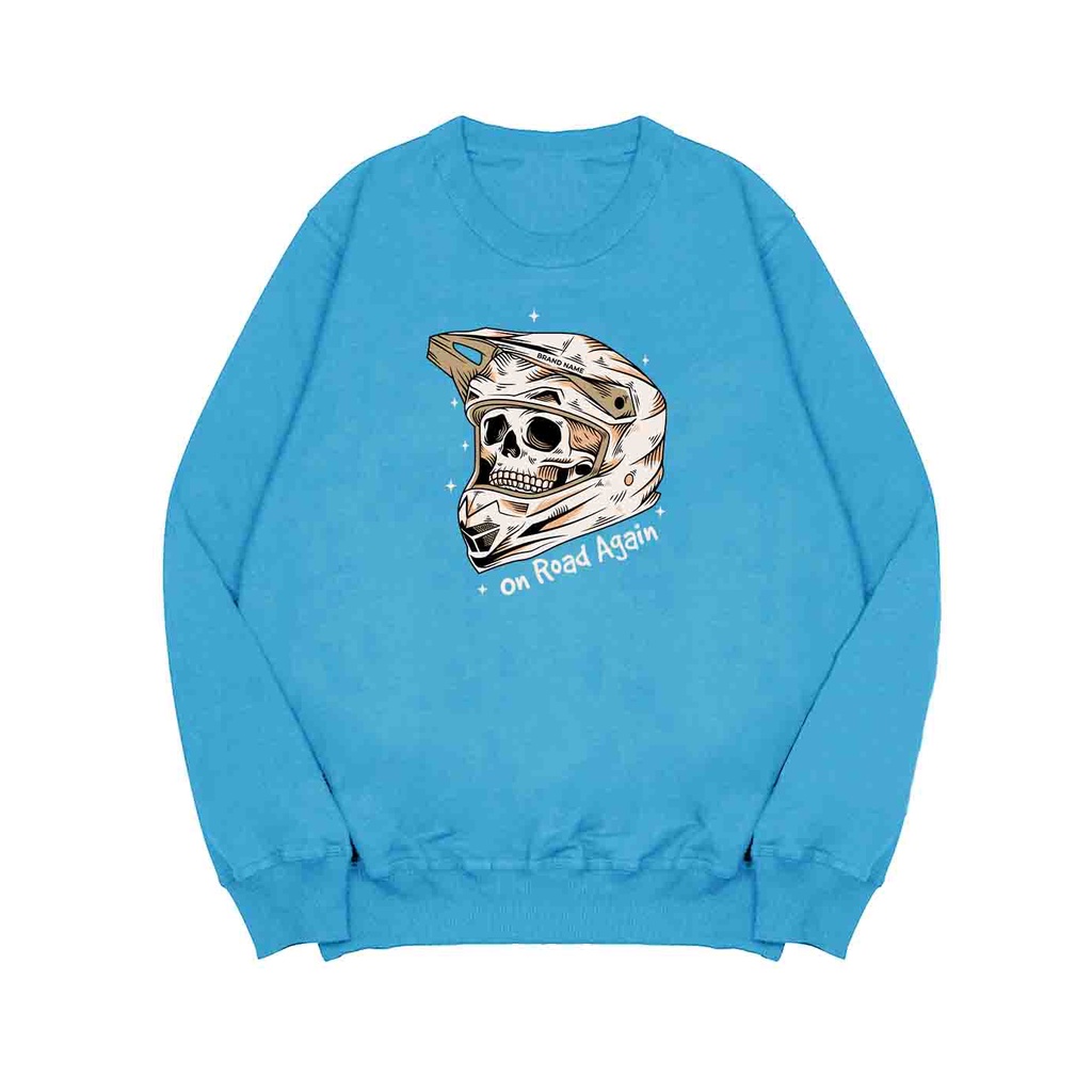 Sweater Pria On Road Again Sweater Oversize Fleece Size M - XXL