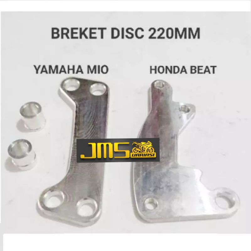 breket kaliper standar ukuran 220 mm piringan cakram disc Mio soul Mio j soul GT Xeon mio m3 beat vario 110/125/150 scoopy genio