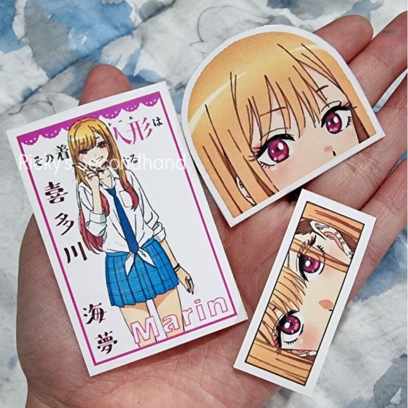 

3 pcs Marin my dress up darling Waterproof Anti Air sticker set stiker anime