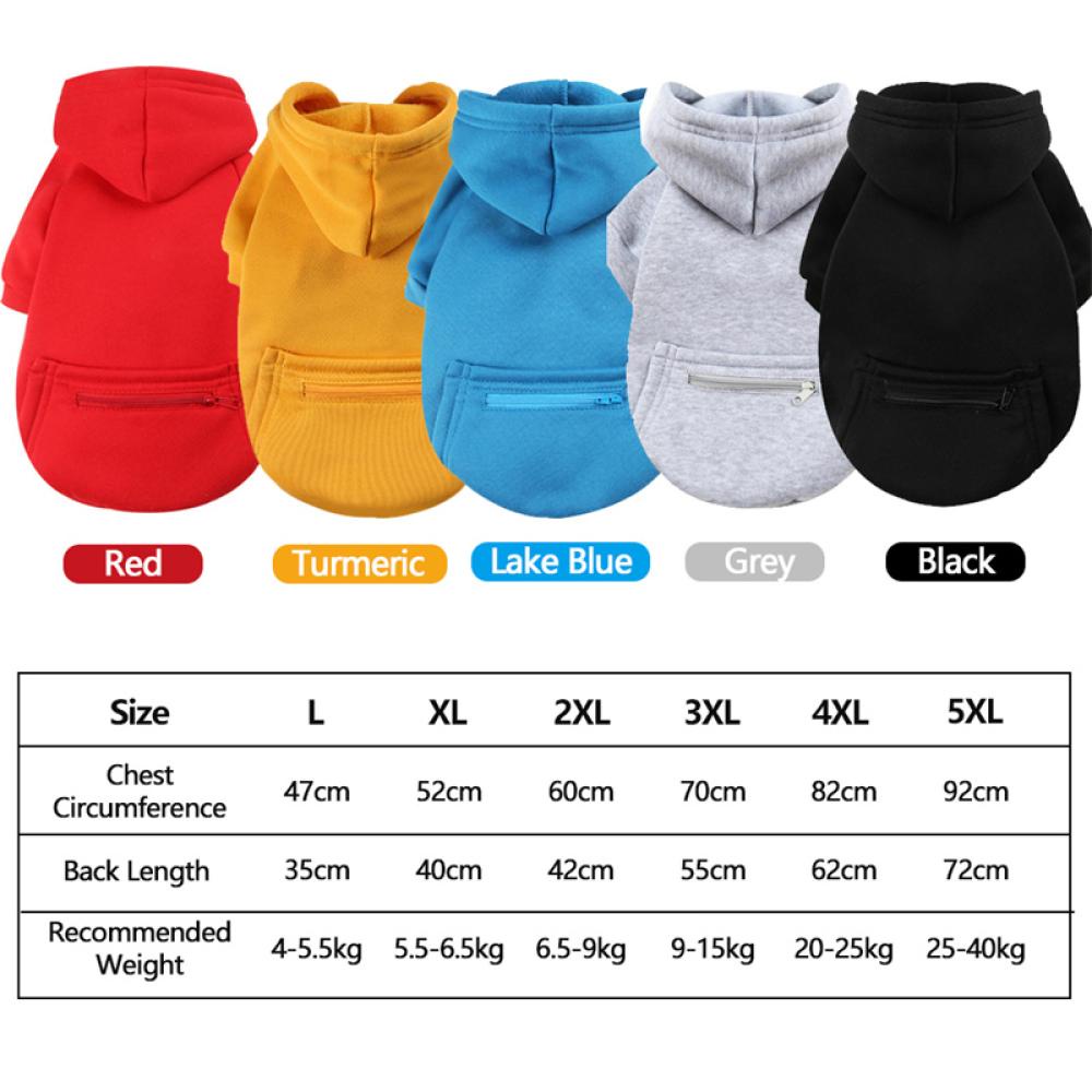 Timekey Jaket Hoodie Anjing Bahan Fleece Lembut Ukuran L-5XL Untuk Musim Gugur / Dingin P5V2