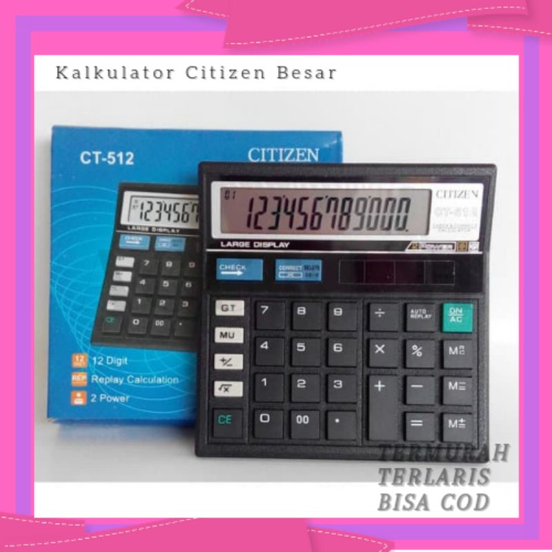 

AccKini - Kalkulator / Kalkulator Citi*en Besar 12 Digit Angka Kalkulator Digital CT-512 Termurah
