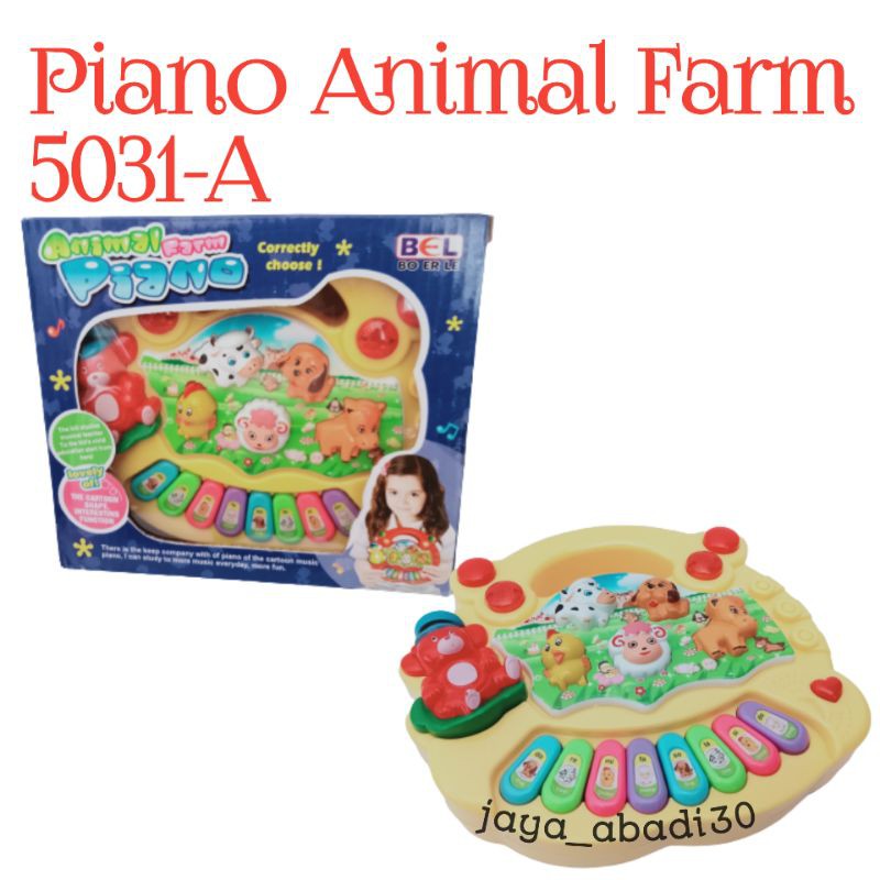 MAINAN ANAK BALITA PIANO ANIMAL FARM SAPI KUDA AYAM DOMBA KUDA 5031-A