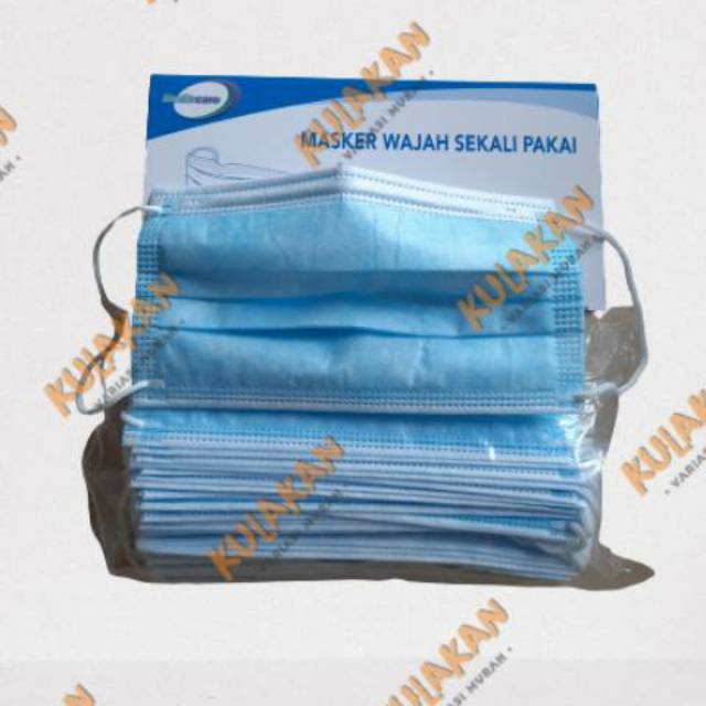 Masker Earloop 3 PLY Masker 3PLY Masker Pelindung Polusi Masker Medis Tebal Premium Isi 50