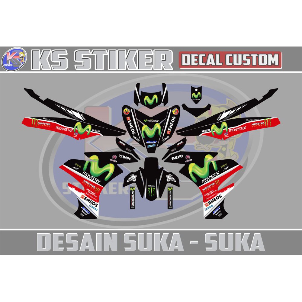 Stiker Decal Jupiter Mx King Movistar hitam Limited