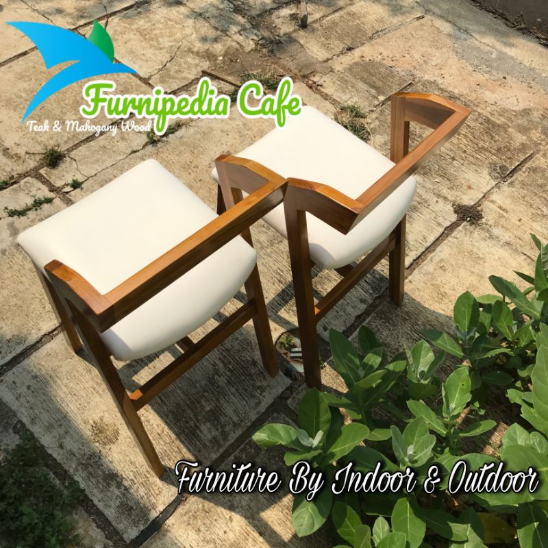 FREE CUSTOM BAR CHAIR MINIMALIS ART || KURSI MINIBAR KURSI KAFE KAYU JATI CUSTOM FURNIPEDIA CAFE