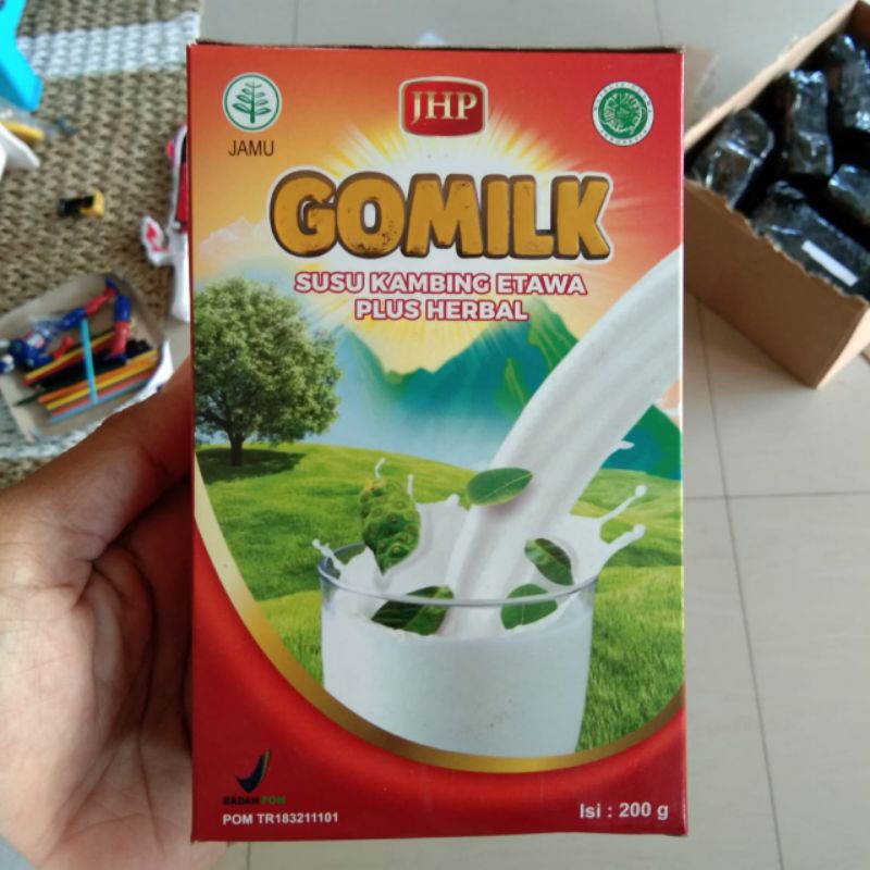 Gomilk Susu Etawa + Herbal Ori 100% Original Cokelat Strawberry