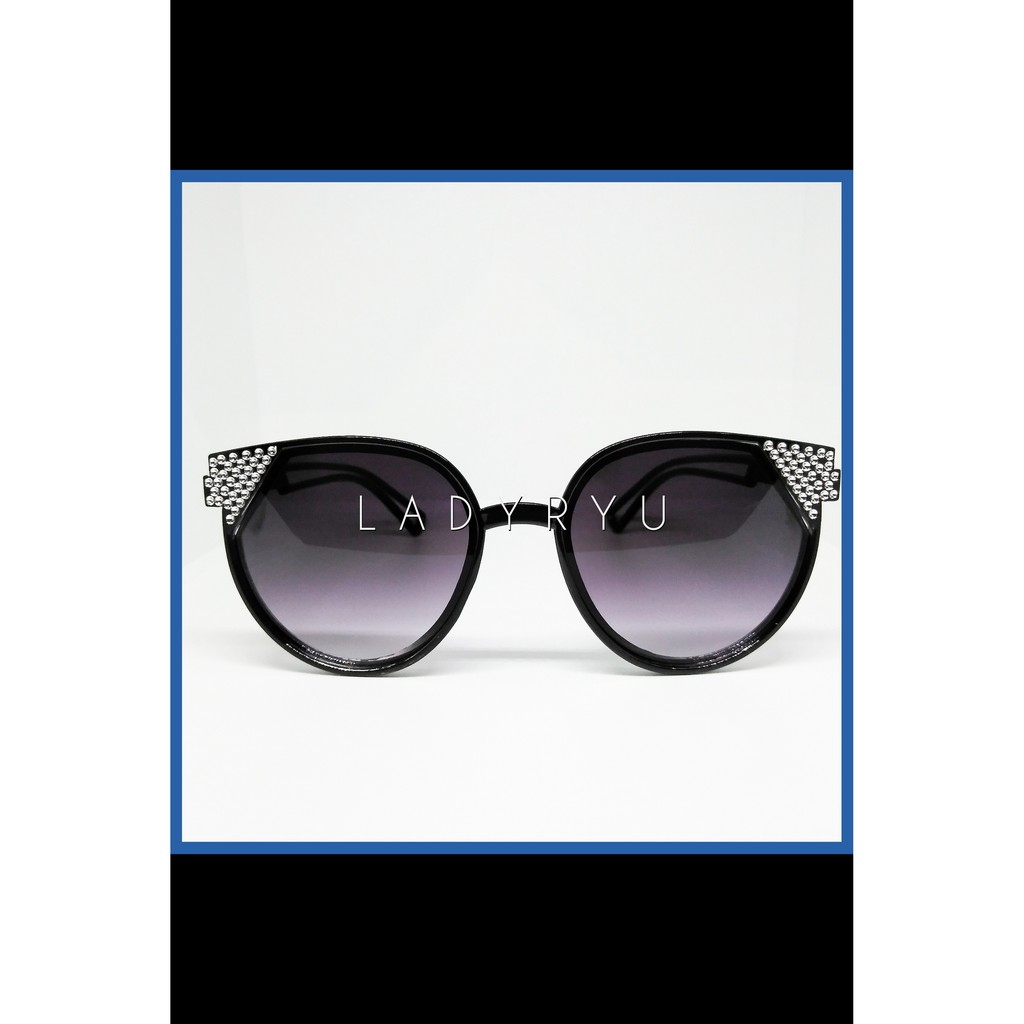 Kacamata Fashion Cantik Gaya Korean Design Kacamata Wanita Lensa Ungu gelap