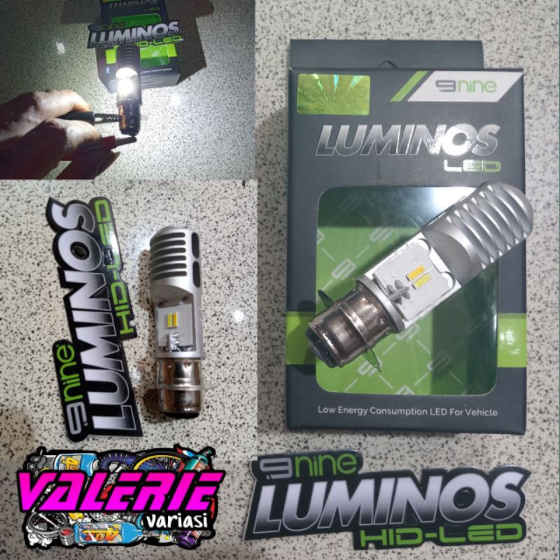 LAMPU LED UTAMA MOTOR H6 MH 1 CREE 12 MATA AC DC LUMINOS WHITE lampu led motor original Luminos bebe