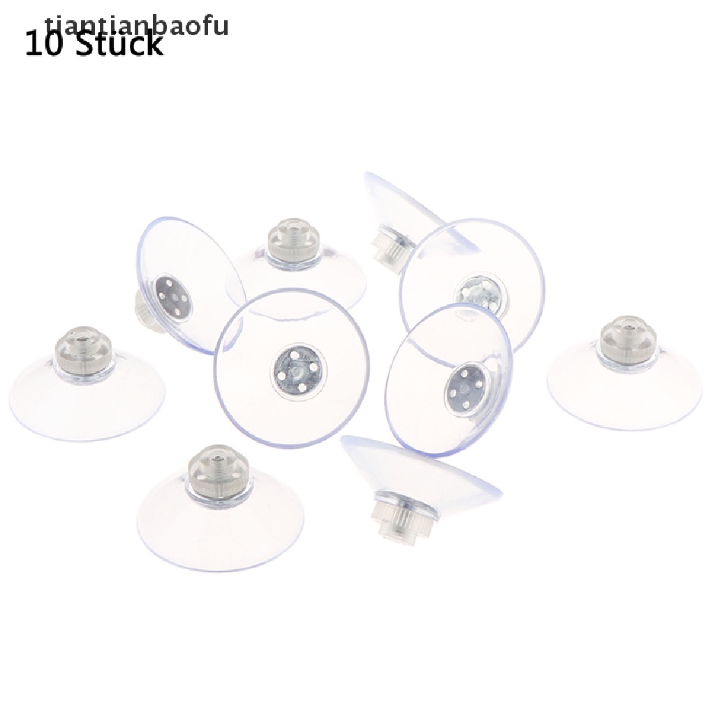 [tiantianbaofu] 10x suction cup Ø 40mm with M4 thread, suction cups, with knurled nut clear Boutique