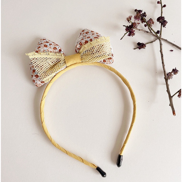 Bando Pita Anak / Bando Korea Motif Bunga Tipis Simple Andy