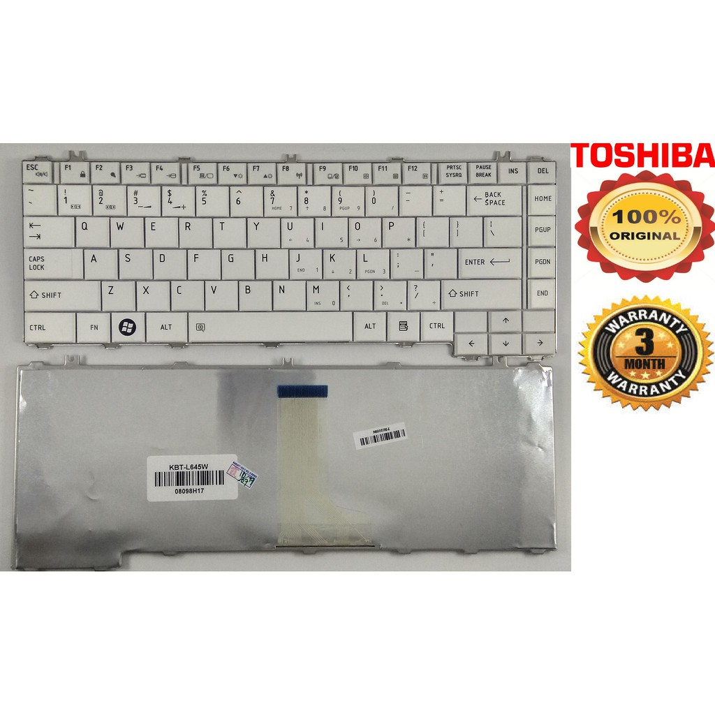 Keyboard toshiba Original C600 C640 L640 L635 L645 L735 L745 white