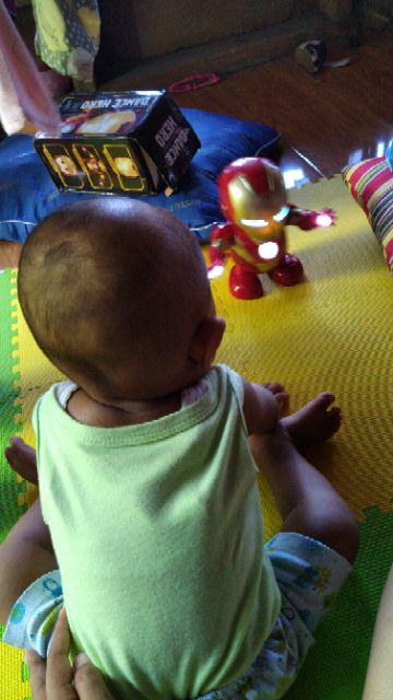 Robot Dancing Music Super Hero Ironman/bumble Bee/spiderman