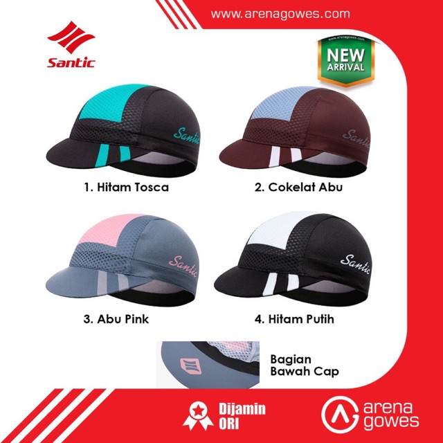 Cycling Caps Santic  Topi  Sepeda  Cap Santic  W0P059 All Size 