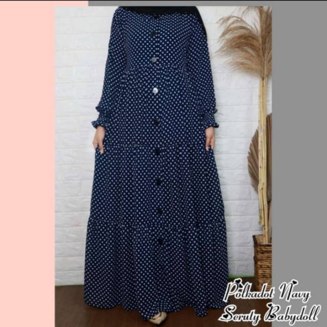 Gamis ORI#gamis polkadot ORI#gamis seruty babydoll