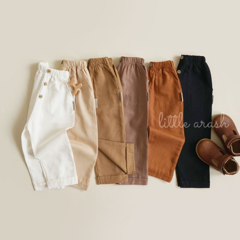 Domikado | Ayden Baggy Pants | Celana panjang anak bahan linen