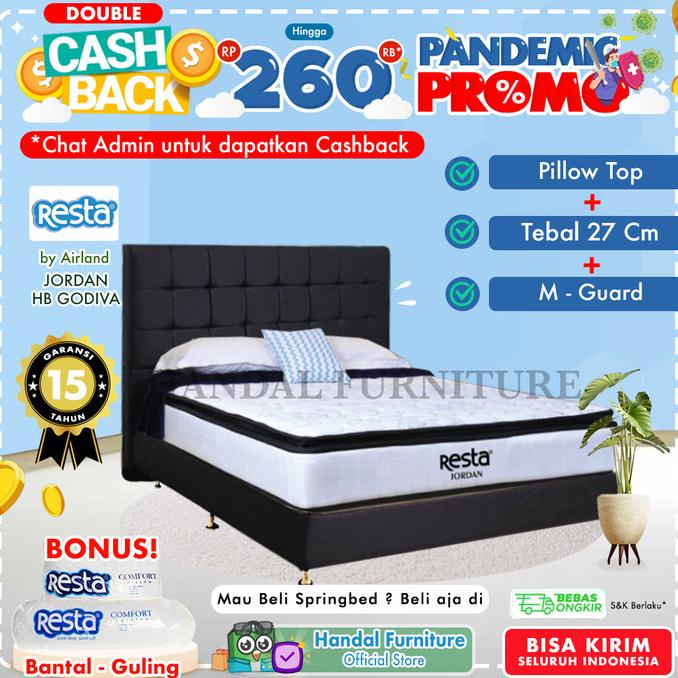 KASUR SPECIAL EDITION AIRLAND RESTA SET KASUR SPRING BED JORDAN 180X200 SPRING BED