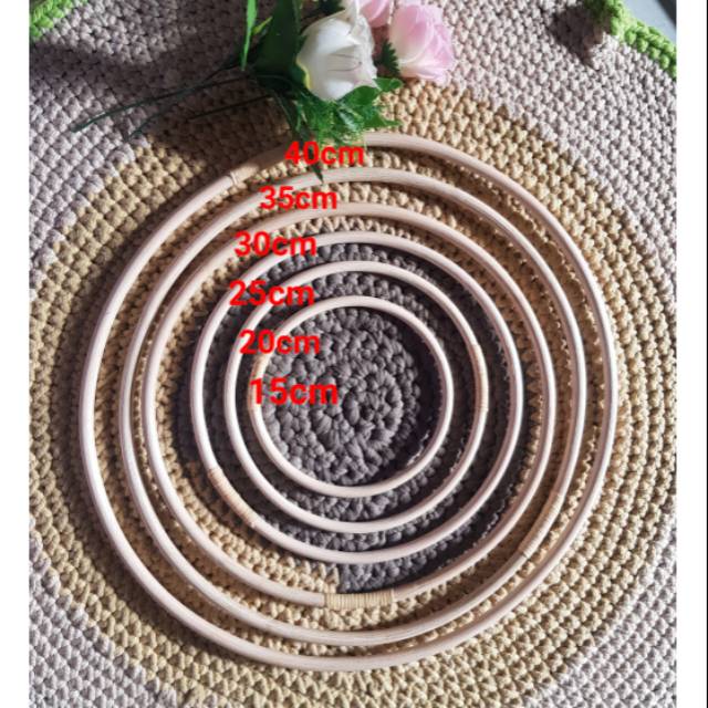 Ring rotan bulat (core)|| ring kerajinan macrame D.12cm-50cm