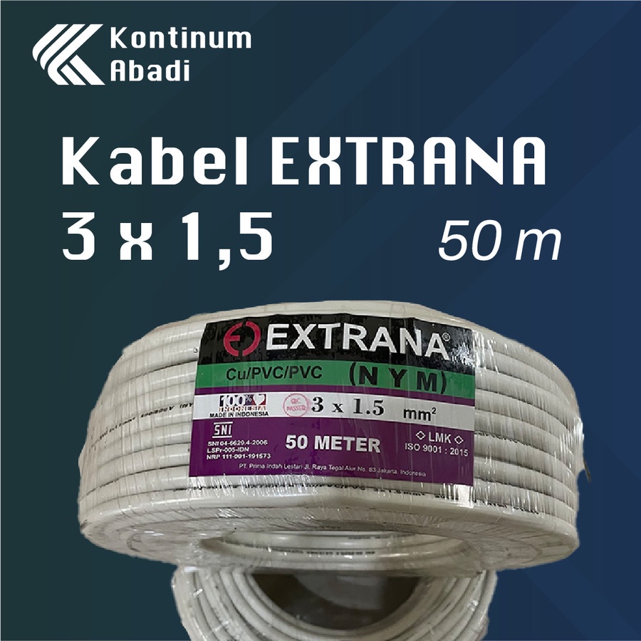 KABEL LISTRIK EXTRANA NYM 3 x 1.5 mm 3 x 1,5 mm 3x1,5 | 50 M