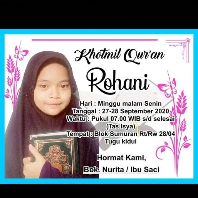 Contoh Undangan Syukuran Khatam Quran Terbaik Contoh Undangan | The