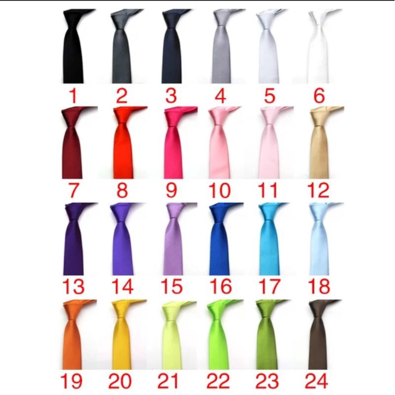 Dasi polos satin warna abu tua slim 2 inch dan medium 3 inch