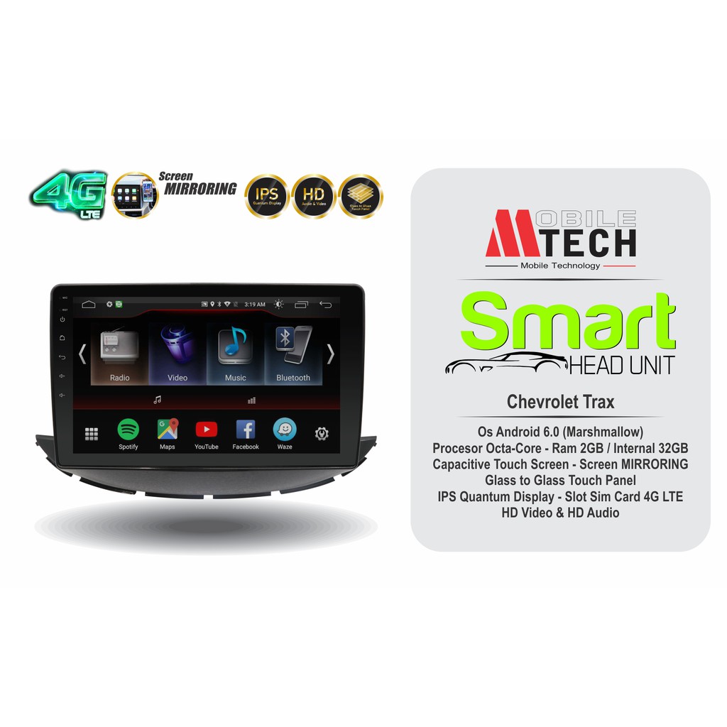Mtech Head Unit Android Chevrolet Trax