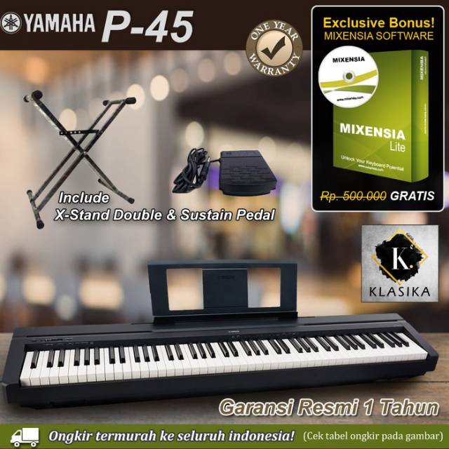 KEYBOARD KEY BOARD YAMAHA P45 - X STAND DOUBLE P-45 P-45B P45B DIGITAL PIANO