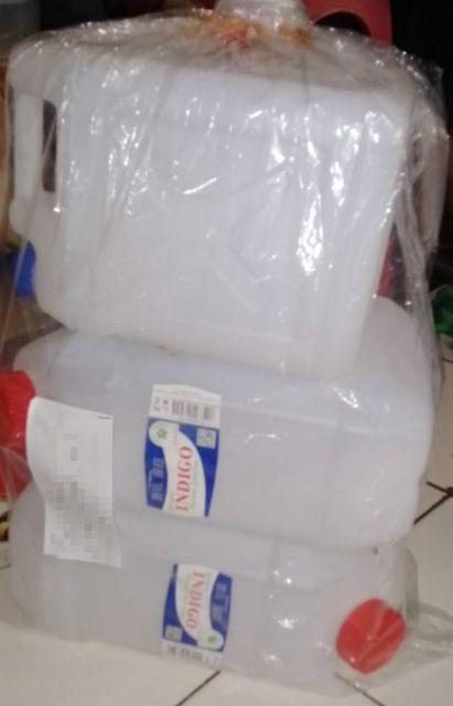 Jerigen Baru Green Leaf 2 Liter Putih