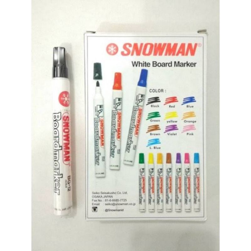 

Spidol Snowman White Board Marker/ Spidol Papan Tulis/ Spidol Warna
