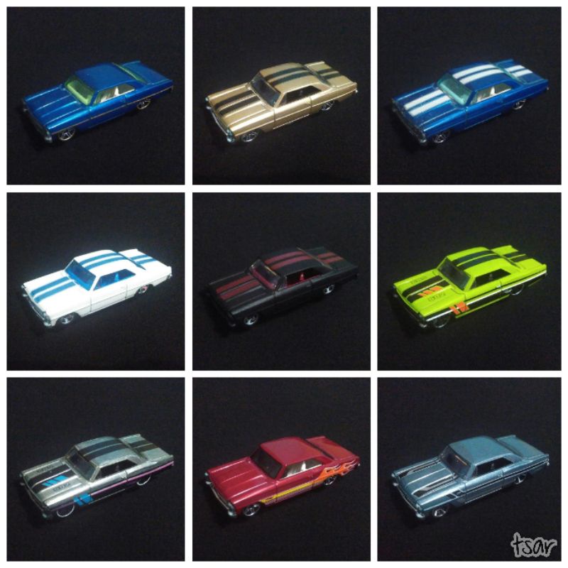 66 68 Chevy Nova (First Editions, FTE Faster Than Ever, TH Treasure Hunt, HW Racing, Zamac, etc.) HO
