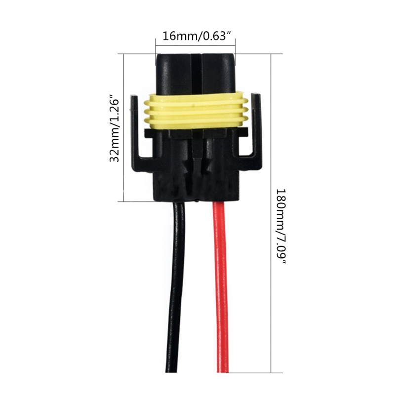 Cre 2pcs Adapter Socket Kabel Harness Female H11 H8 Untuk Lampu Depankabut Mobil