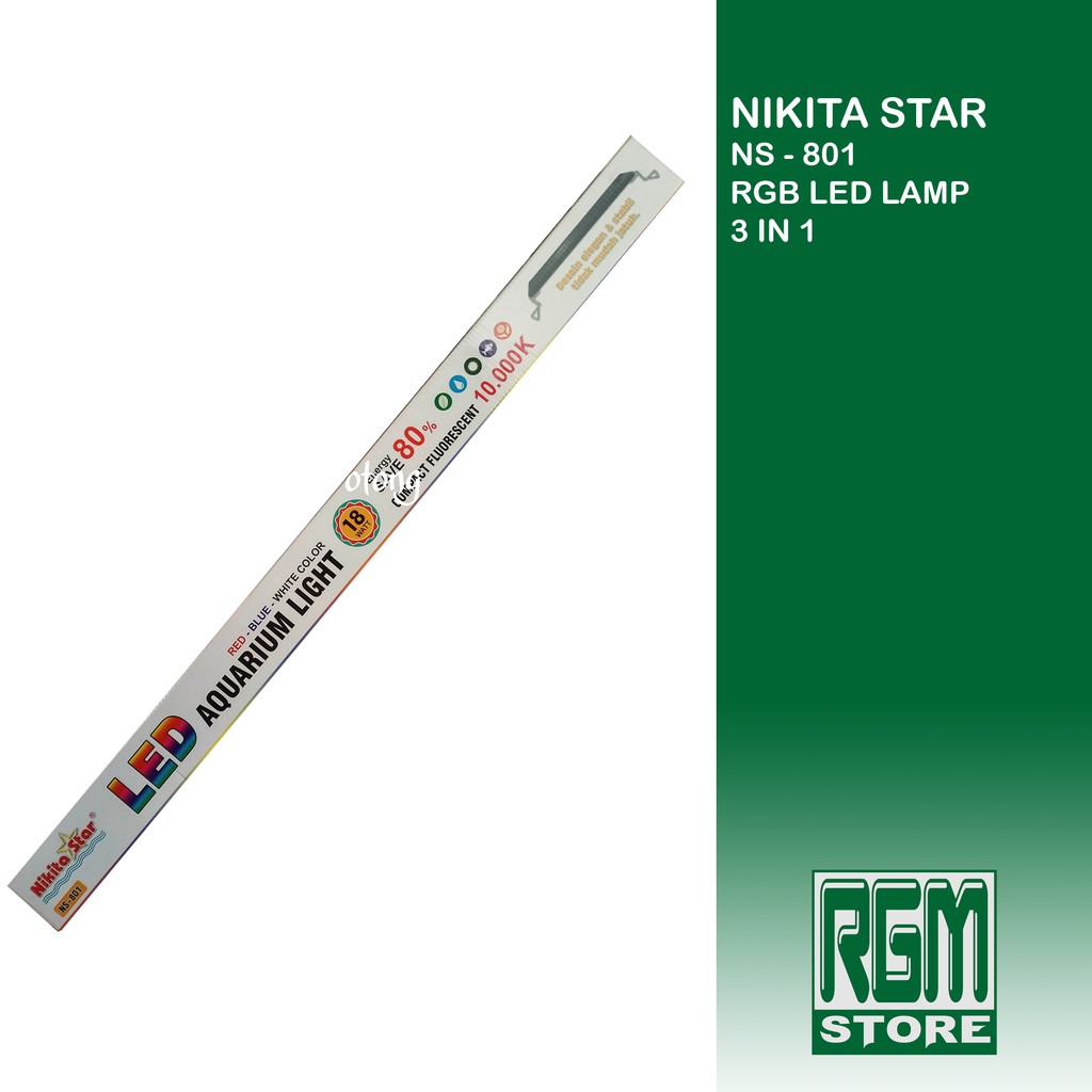 NIKITA STAR NS - 801 NS801 3 in 1 Lampu LED aquarium aquascape murah