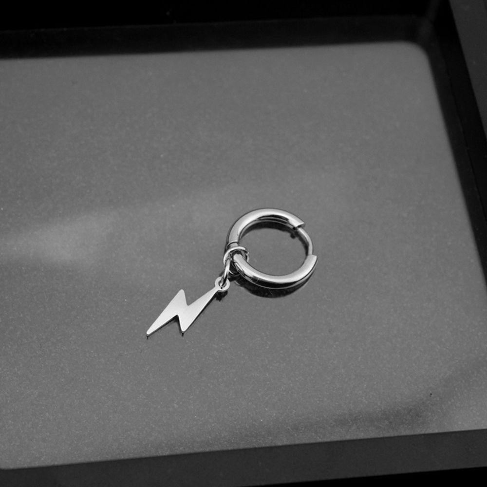 Mxbeauty Anting Pria Kepribadian Hip Hop Pria Gesper Telinga Fashion Anting Bulat Wanita Ear Studs Men Ear Clip