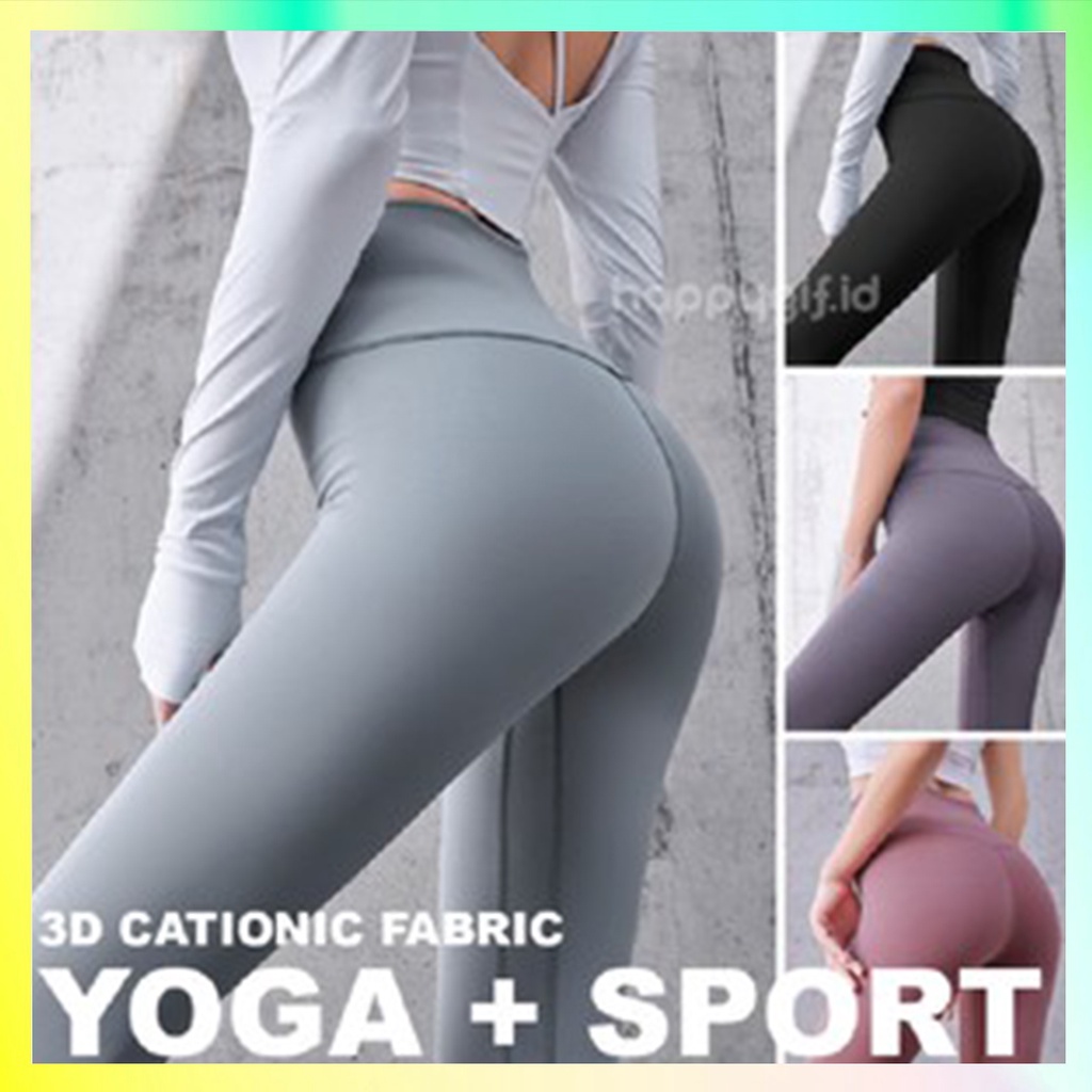 Yoga Pants Celana Panjang Olahraga Wanita High Waist Legging Premium