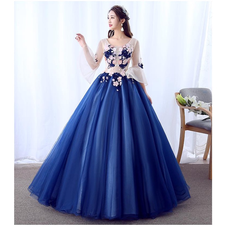 Quinceanera Dresses 2021 New Elegant Party Prom Formal V-neck Ball Gown Vintage Lace Quinceanera Dre