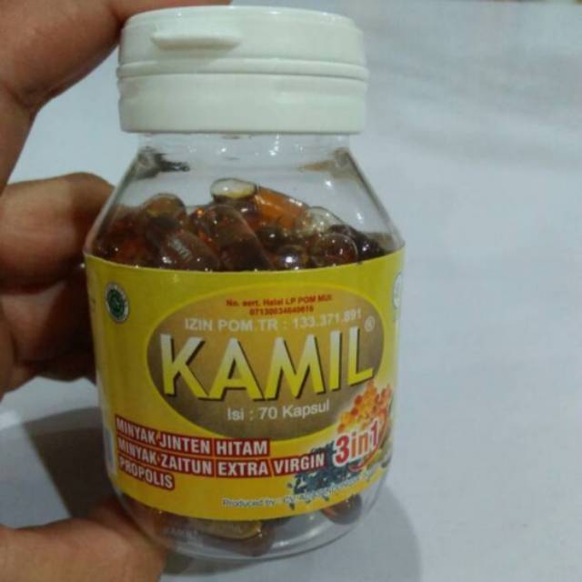 Kamil 3 in 1 70 kapsul | kamil 3 in 1 kecil | kamil kecil | habbatussauda+zaitun+propolis - GOJEK GRAB