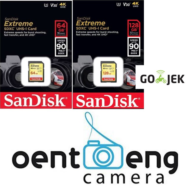 new sandisk memory sd card 90mbs 90mb 16gb 64gb 128gb sdxc uihs-1 extreme