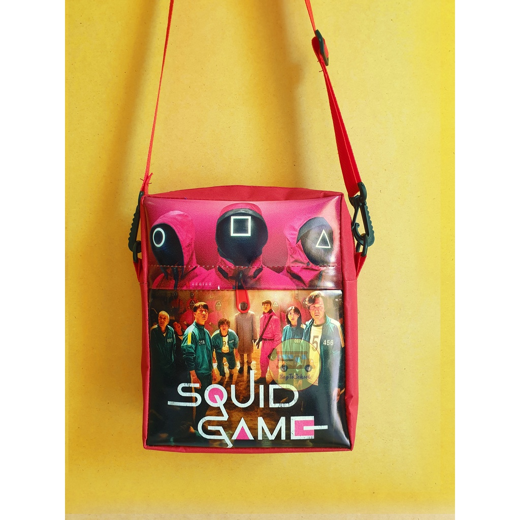 Tas Anak selempang anak / sling bag anak / tas anak karakter mobile legend free fire spiderman squid game murah 1KG = 1 LUSIN/12PCS