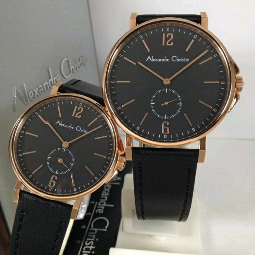 Jam Tangan Couple Alexandre Christie AC 8458 couple 40mm 32mm xurk xxurk Original