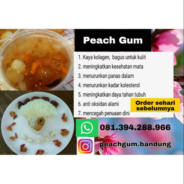 

Peach gum kolagen Dessert