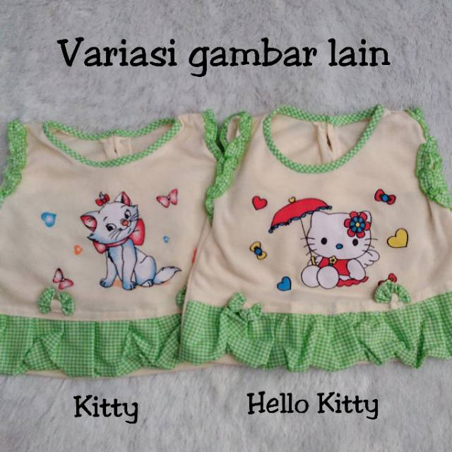 Setelan Dress Singlet rok celana Tsum-Tsum Hello Kitty anak bayi perempuan cewek girl