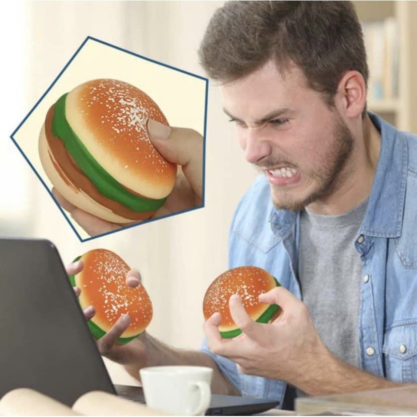 Squishy Hamburger Fidget Toys Mainan Anak Stress Ball Reliever Tiktok