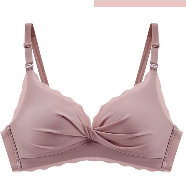 Bra Wanita Tanpa Kawat Bra Push Up / Bra Import Bahan Seamless Dan Lembut Model V