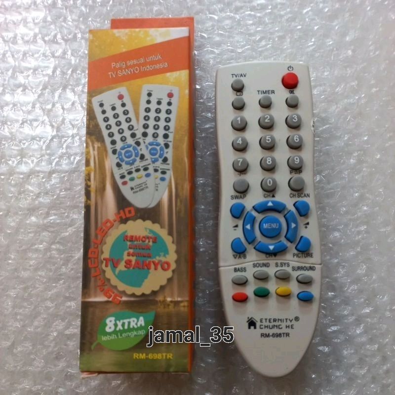 REMOTE REMOT TV SANYO LCD LED TABUNG SLIM FLAT MULTI KHUSUS TV SANYO