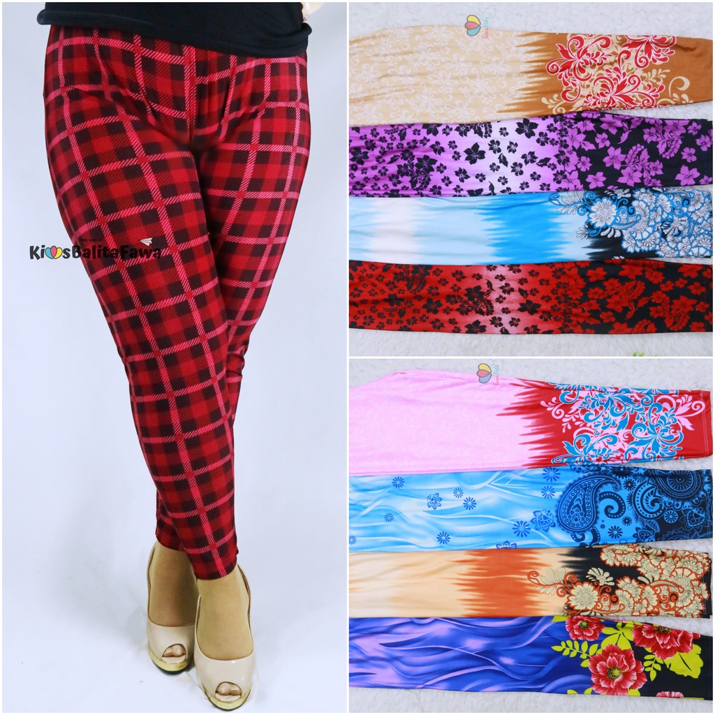 Legging Wanita Motif fit to XXL uk. JUMBO / Leging Big Size Ketat Xtra Large Celana Panjang Wanita Babycinnamon