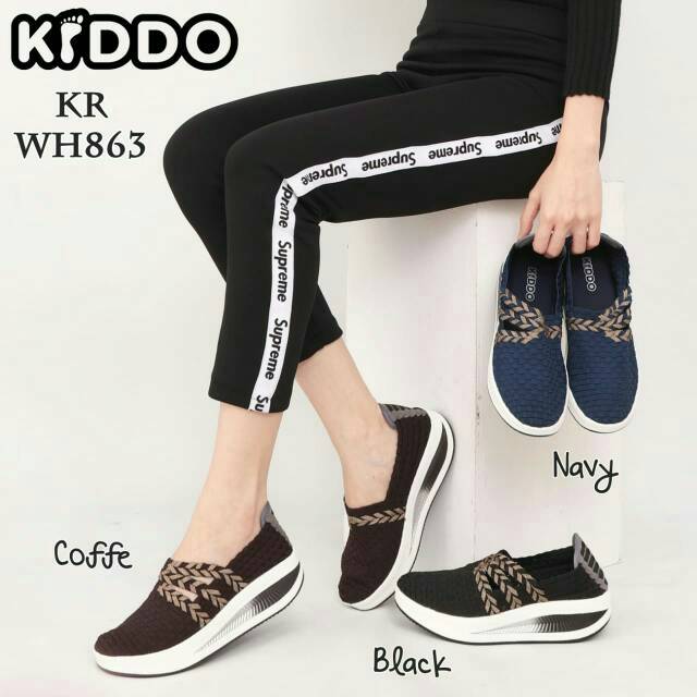 Sepatu Rajut KIDDO W863  W H863 WEDGES ORIGINAL