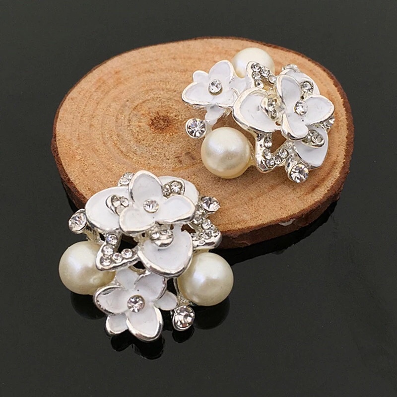 Jasmine Alloy Flower isi 1pcs 27mm bahan craft